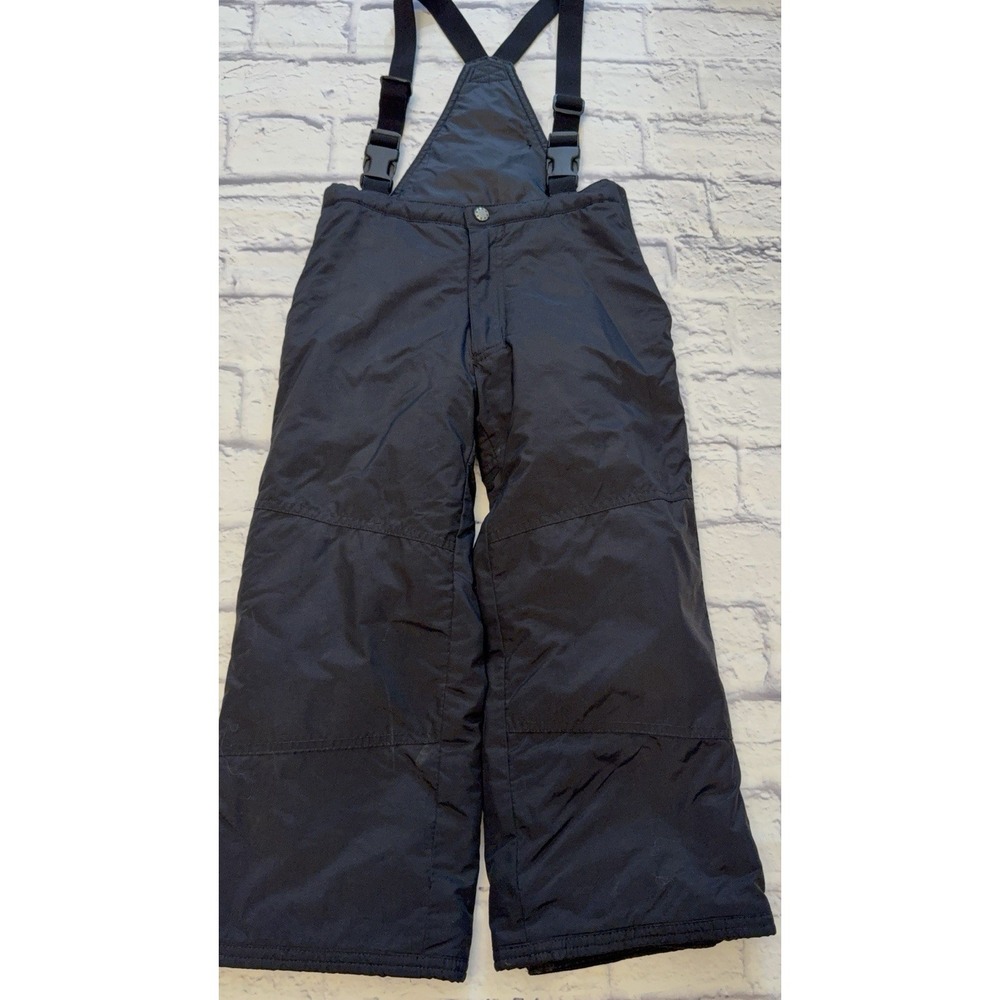 Obermeyer Kids Youth Size 5 Black Insulated Snow Bib Pants, EUC